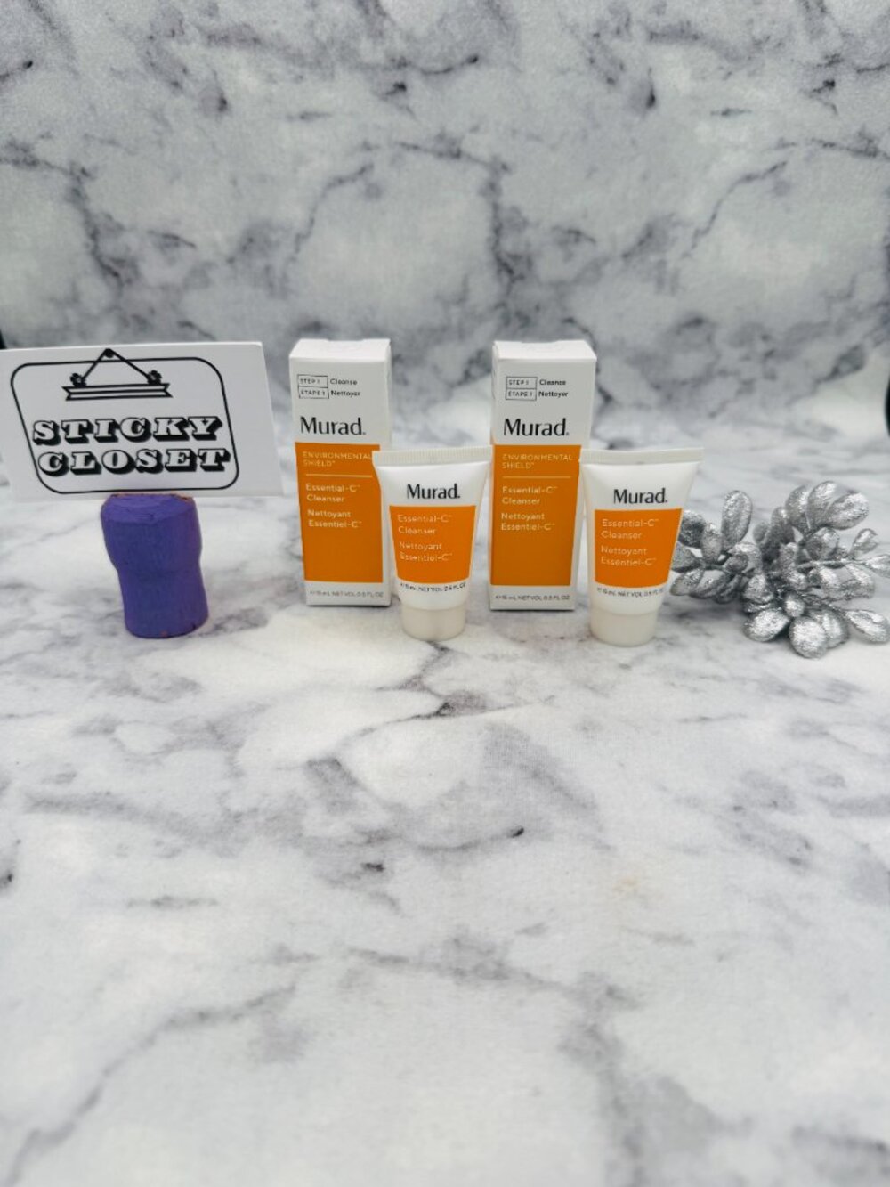 Murad Skincare Gift Set-Essential-C Cleanser,Travel Size,2x15ml-2pc-BOXED-NEW